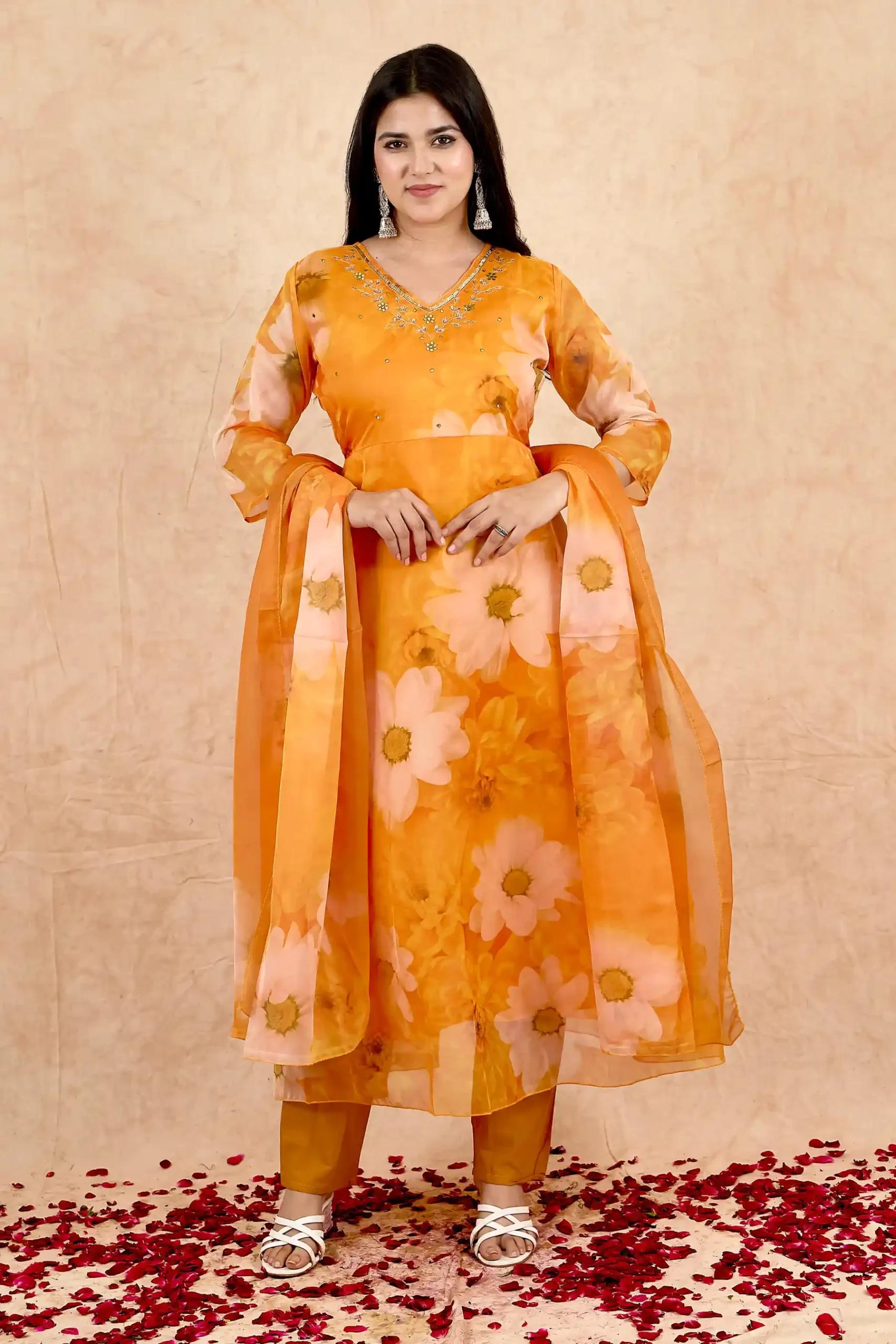 Saanjh Marigold Kurta Set