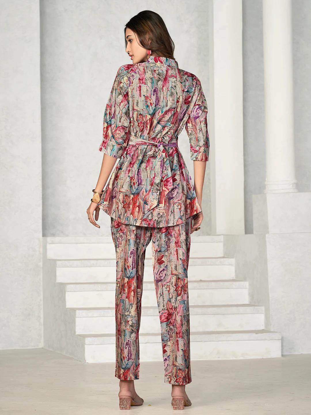 Ravya Co-ord Set (Burnt Rose, Rustic Red)